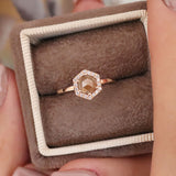 1.08 Karat Salt and Pepper Pırlantalı Yüzük (Karamel) - RNF0539 | Tektaş Pırlanta | Ronaff Pırlanta | Tektaş Yüzük, Pırlanta Yüzük, Kolye, Küpe