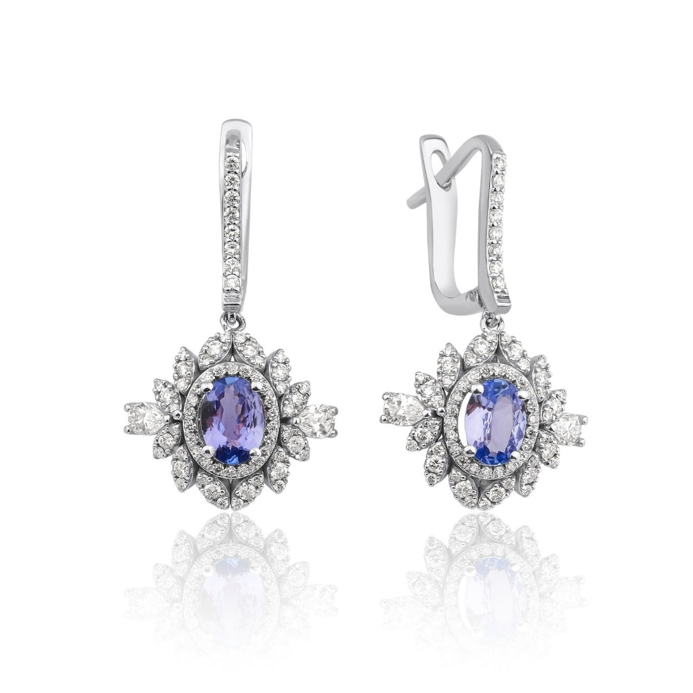 1.30 Karat Renkli Taşlı Pırlanta Küpe - RNF1214 | Pırlanta Küpe | Ronaff Pırlanta | Tektaş Yüzük, Pırlanta Yüzük, Kolye, Küpe