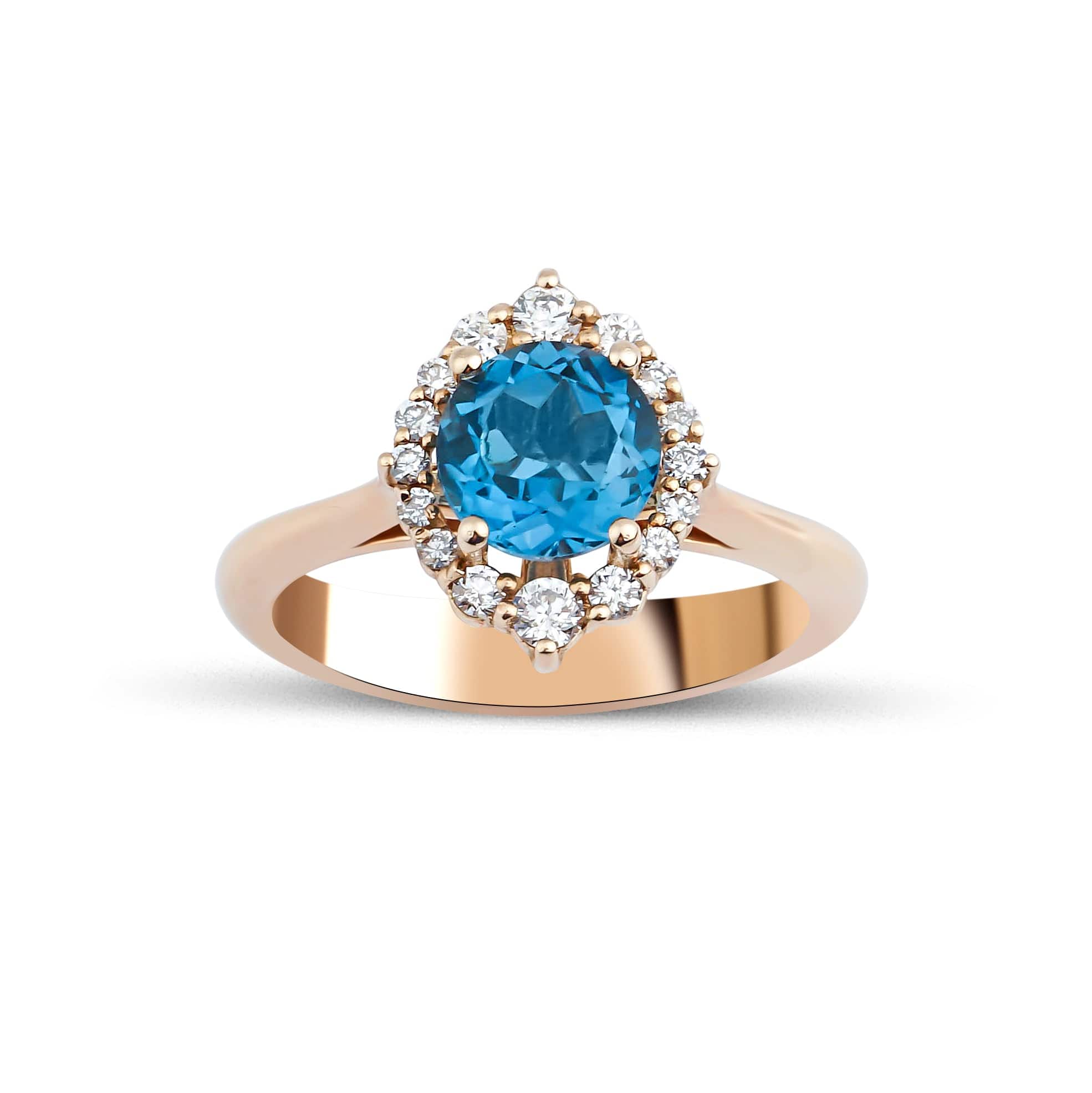 1.67 Karat London Blue Topaz Pırlantalı Yüzük - RNF0140 | Renkli Pırlantalı Yüzükler | Ronaff Pırlanta | Tektaş Yüzük, Pırlanta Yüzük, Kolye, Küpe