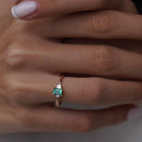 1.28 Karat Emerald Kesim Zümrüt & 0.40 Karat Baget Kesim Pırlantalı Tektaş Yüzük - RNF0118 | Renkli Taşlı Yüzükler | Ronaff Pırlanta | Tektaş Yüzük, Pırlanta Yüzük, Kolye, Küpe