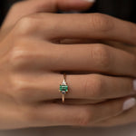 1.28 Karat Emerald Kesim Zümrüt & 0.40 Karat Baget Kesim Pırlantalı Tektaş Yüzük - RNF0118 | Renkli Taşlı Yüzükler | Ronaff Pırlanta | Tektaş Yüzük, Pırlanta Yüzük, Kolye, Küpe