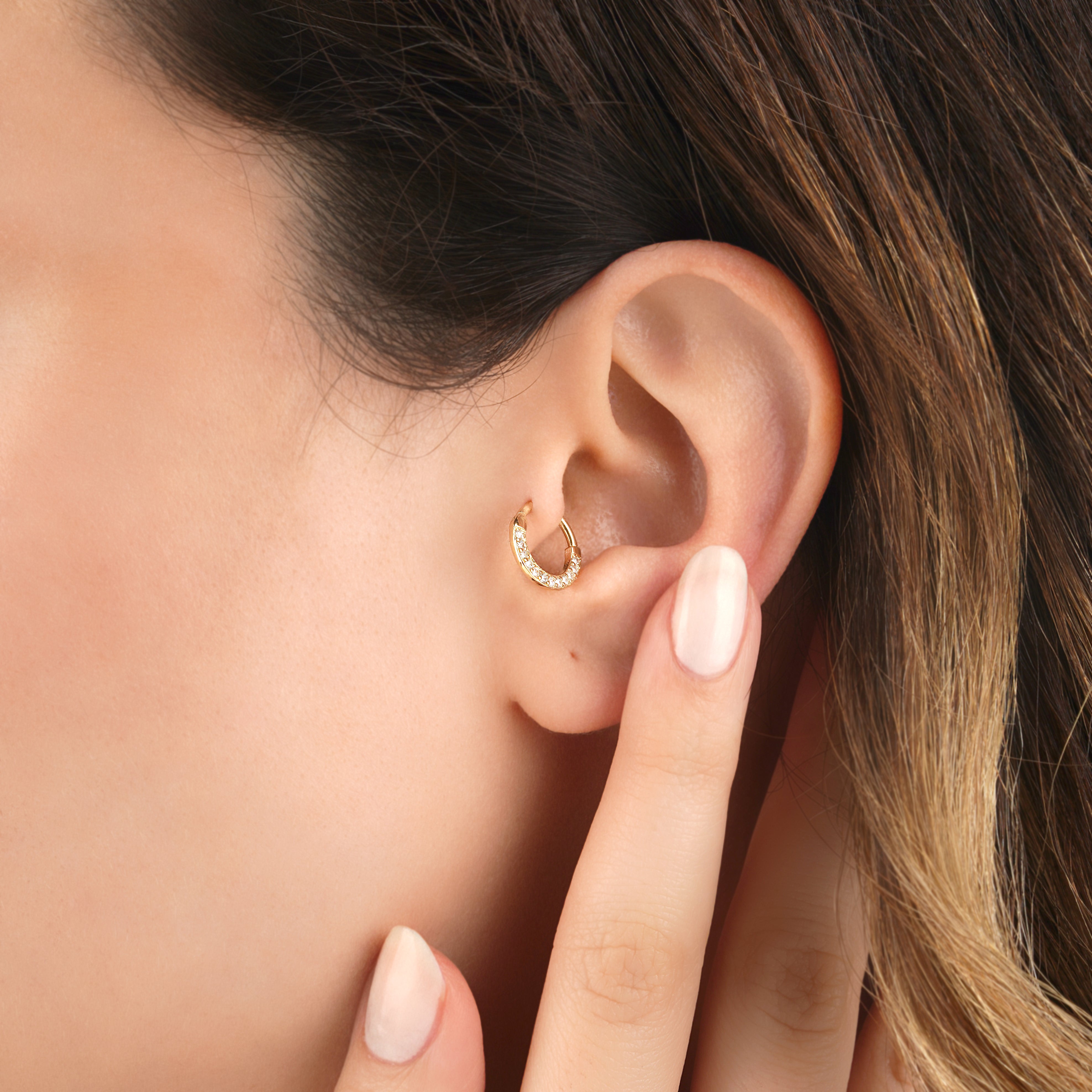 Pırlantalı Piercing - RNF1282 | piercing | Ronaff Pırlanta | Tektaş Yüzük, Pırlanta Yüzük, Kolye, Küpe