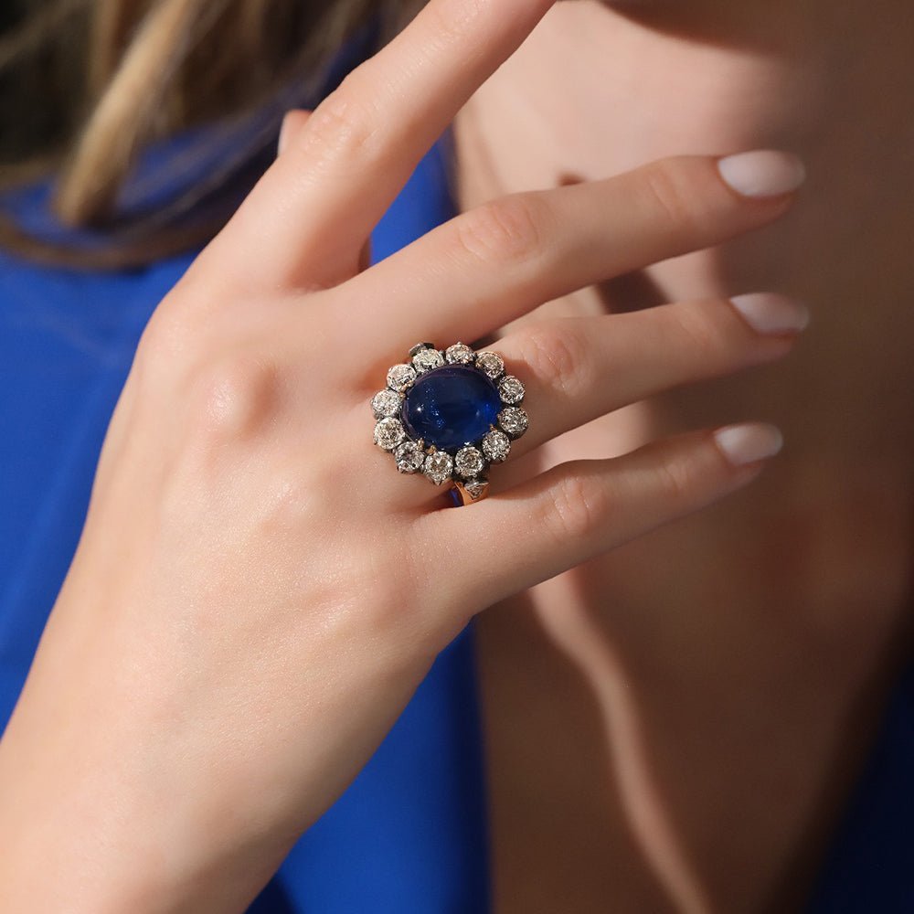 12.66 Karat Safir & 3.60 Karat Kenar Pırlanta Özel Tasarım Yüzük - RNF0966 | Renli Taşlı Yüzük | Ronaff Pırlanta | Tektaş Yüzük, Pırlanta Yüzük, Kolye, Küpe