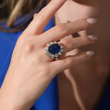 12.66 Karat Safir & 3.60 Karat Kenar Pırlanta Özel Tasarım Yüzük - RNF0966 | Renli Taşlı Yüzük | Ronaff Pırlanta | Tektaş Yüzük, Pırlanta Yüzük, Kolye, Küpe