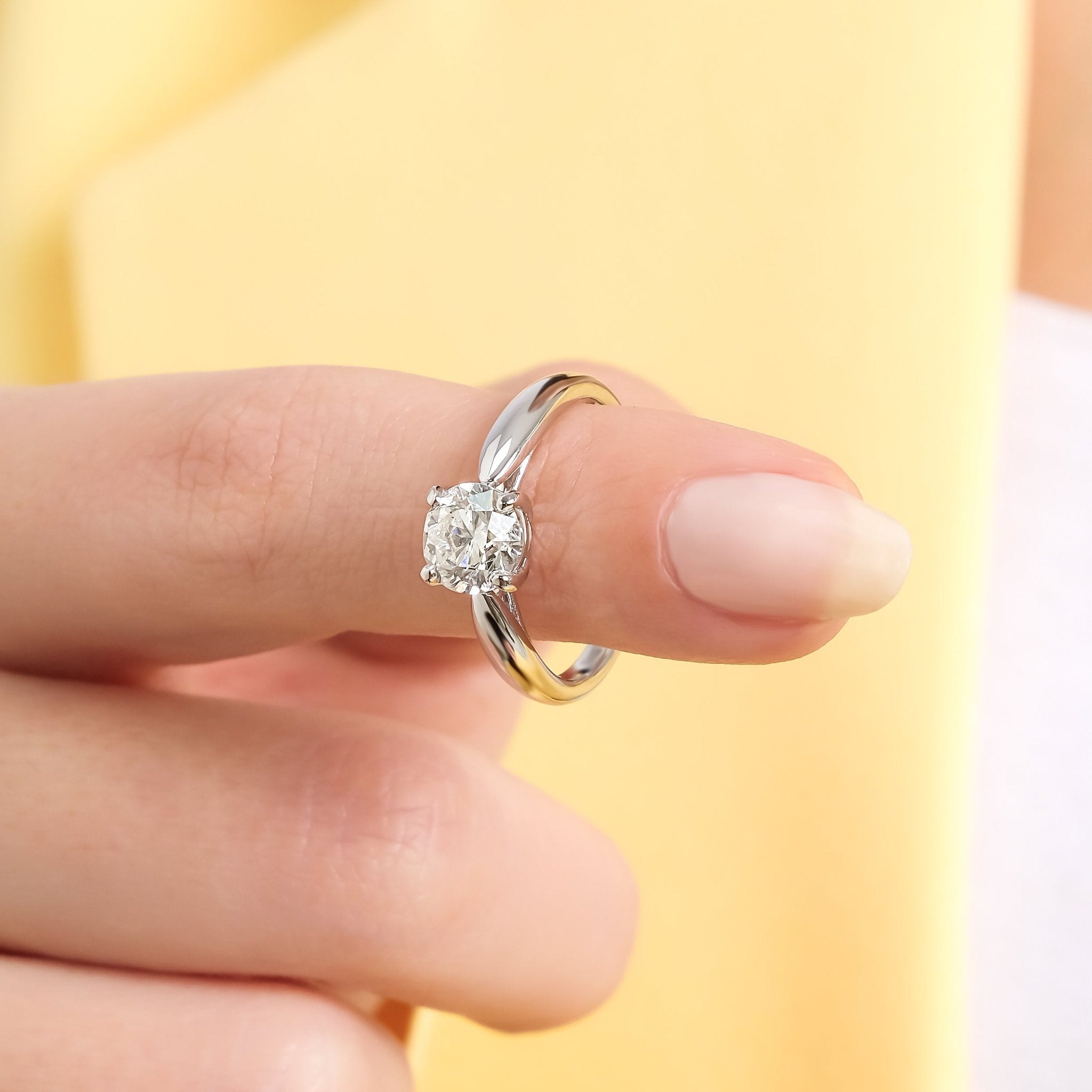 1.30 Karat Yuvarlak Kesim Tektaş Pırlanta Yüzük - RNF1021 | Tektaş Yüzükler | Ronaff Pırlanta | Tektaş Yüzük, Pırlanta Yüzük, Kolye, Küpe