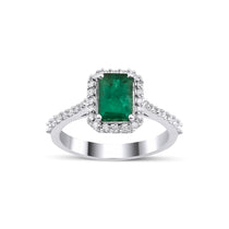 1.80 Karat Baget Zümrüt & 0.30 Karat Yuvarlak Kesim Pırlanta Yüzük - RNF1033 | Renkli Taşlı Kolyeler | Ronaff Pırlanta | Tektaş Yüzük, Pırlanta Yüzük, Kolye, Küpe