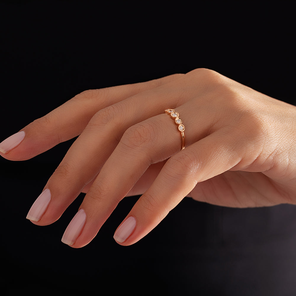 0.30 Carat Diamond Five-Stone Klasik Solitaire Ring-RNF1378