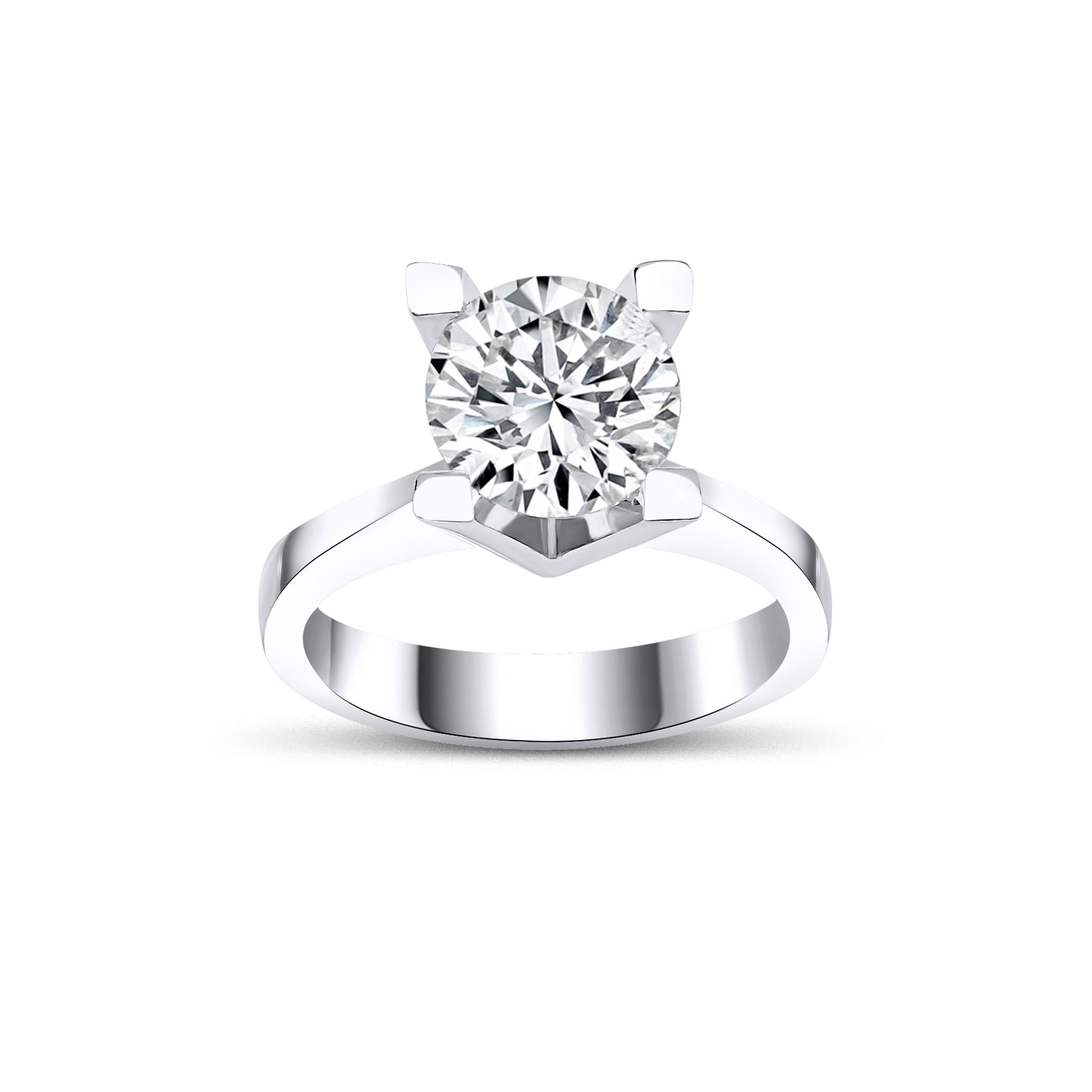 2.03 Karat Yuvarlak Kesim HRD Sertifikalı Klasik Tektaş Yüzük - RNF1026 | Tektaş Yüzükler | Ronaff Pırlanta | Tektaş Yüzük, Pırlanta Yüzük, Kolye, Küpe