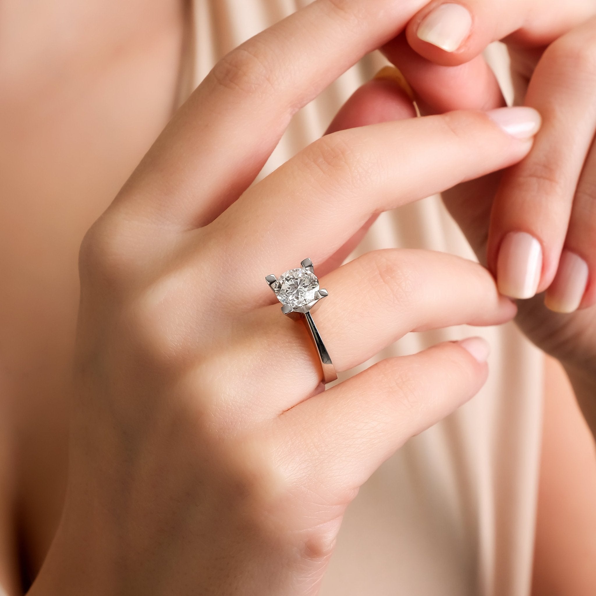 2.03 Karat Yuvarlak Kesim HRD Sertifikalı Klasik Tektaş Yüzük - RNF1026 | Tektaş Yüzükler | Ronaff Pırlanta | Tektaş Yüzük, Pırlanta Yüzük, Kolye, Küpe