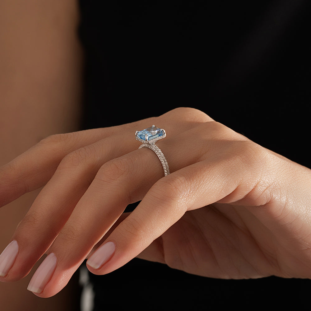 2.12 Karat Topaz & 0.18 Karat Yuvarlak Pırlantalı Yüzük -RNF1333 | Renkli Taşlı Yüzükler | Ronaff Pırlanta | Tektaş Yüzük, Pırlanta Yüzük, Kolye, Küpe