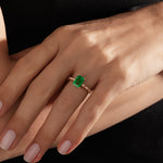 2.20 Karat Zümrüt & 0.15 Karat Yuvarlak Pırlanta Renkli Yüzük-RNF1327 | Renkli Taşlı Yüzükler | Ronaff Pırlanta | Tektaş Yüzük, Pırlanta Yüzük, Kolye, Küpe