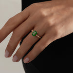 2.20 Karat Zümrüt & 0.15 Karat Yuvarlak Pırlanta Renkli Yüzük-RNF1327 | Renkli Taşlı Yüzükler | Ronaff Pırlanta | Tektaş Yüzük, Pırlanta Yüzük, Kolye, Küpe