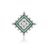 1.00 Karat Naturel Zümrüt & 0.70 Karat Pırlanta Özel Tasarım Broş-RNF1353 | Broş | Ronaff Pırlanta | Tektaş Yüzük, Pırlanta Yüzük, Kolye, Küpe