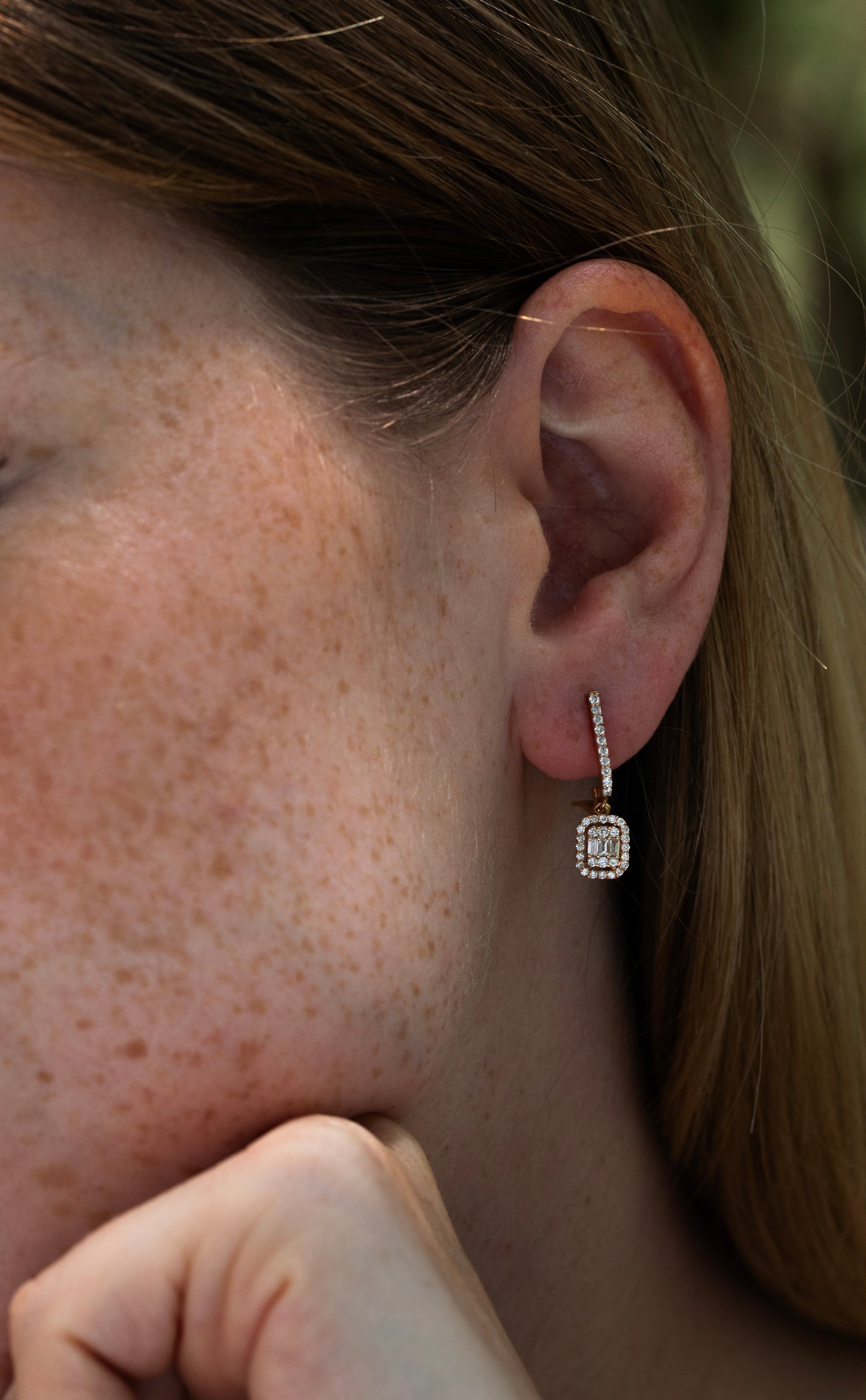 1.15 Karat Pırlanta Rose Baget Küpe - RNF0414 | Pırlanta Küpe | Ronaff Pırlanta | Tektaş Yüzük, Pırlanta Yüzük, Kolye, Küpe