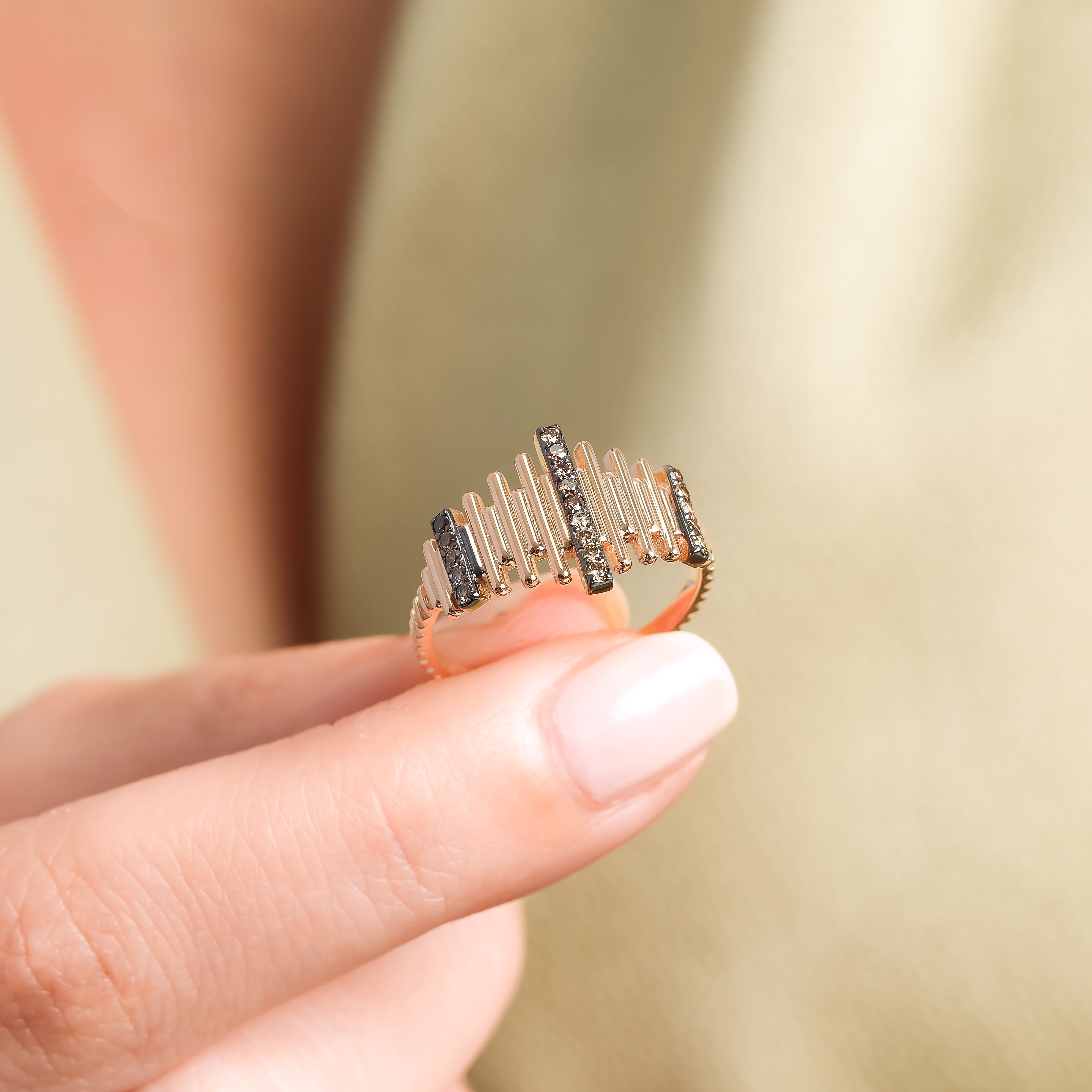 0.22 Karat Brown Pırlantalı Vintage Yüzük-RNF1433 | Pırlanta Yüzük | Ronaff Pırlanta | Tektaş Yüzük, Pırlanta Yüzük, Kolye, Küpe