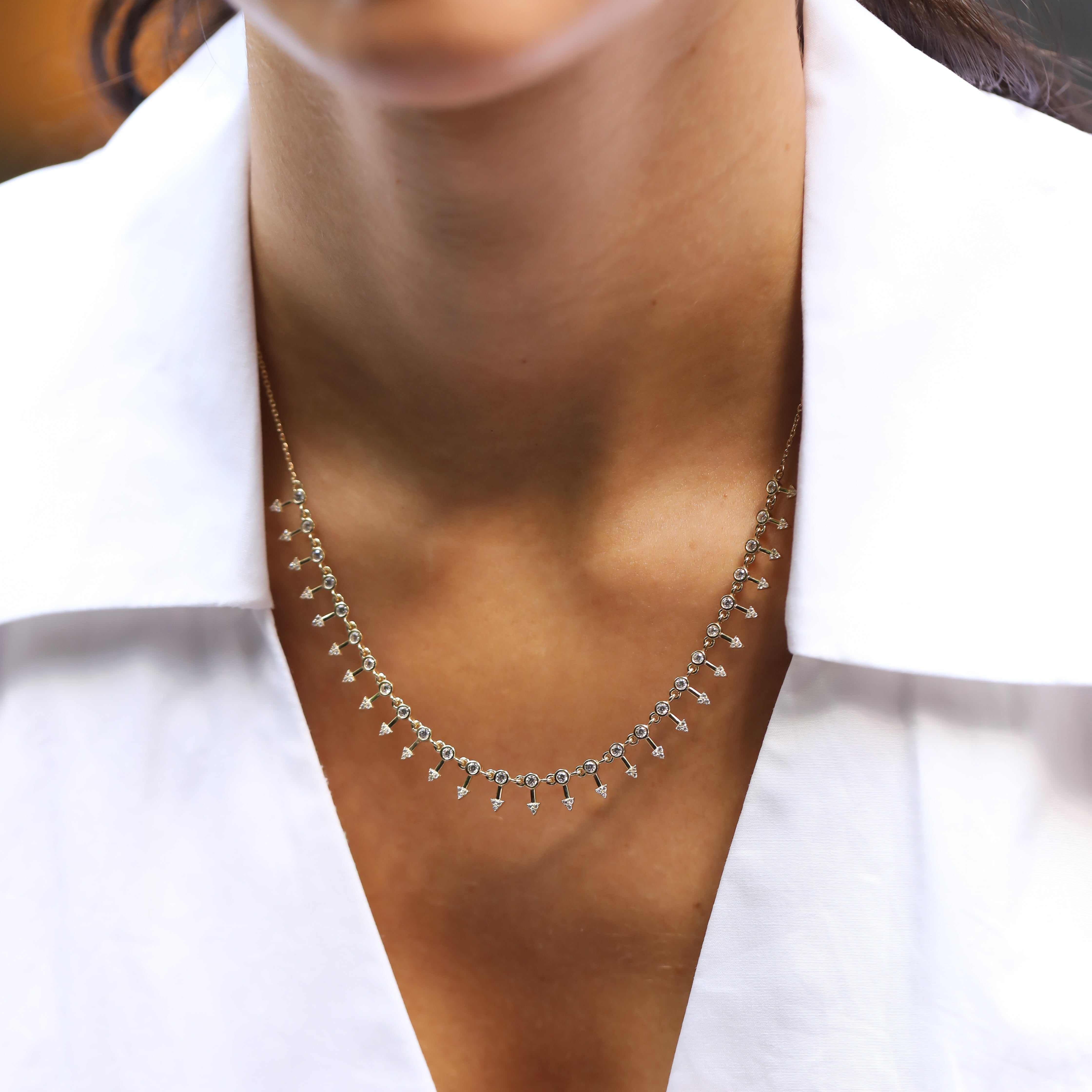 14 Ayar Altın Sallantı Taşlı Pırlanta Kolye RG0102 | Pırlanta Kolye | Ronaff Pırlanta | Tektaş Yüzük, Pırlanta Yüzük, Kolye, Küpe