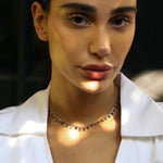 14 Ayar Altın Renkli Safir Dikdörtgen Taşlı Choker Kolye RG043 | altın | Ronaff Pırlanta | Tektaş Yüzük, Pırlanta Yüzük, Kolye, Küpe