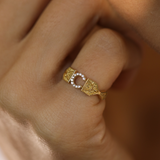 14 Ayar Altın Vintage C Harf Pırlanta Yüzük RG0105 | Pırlanta Yüzük | Ronaff Pırlanta | Tektaş Yüzük, Pırlanta Yüzük, Kolye, Küpe