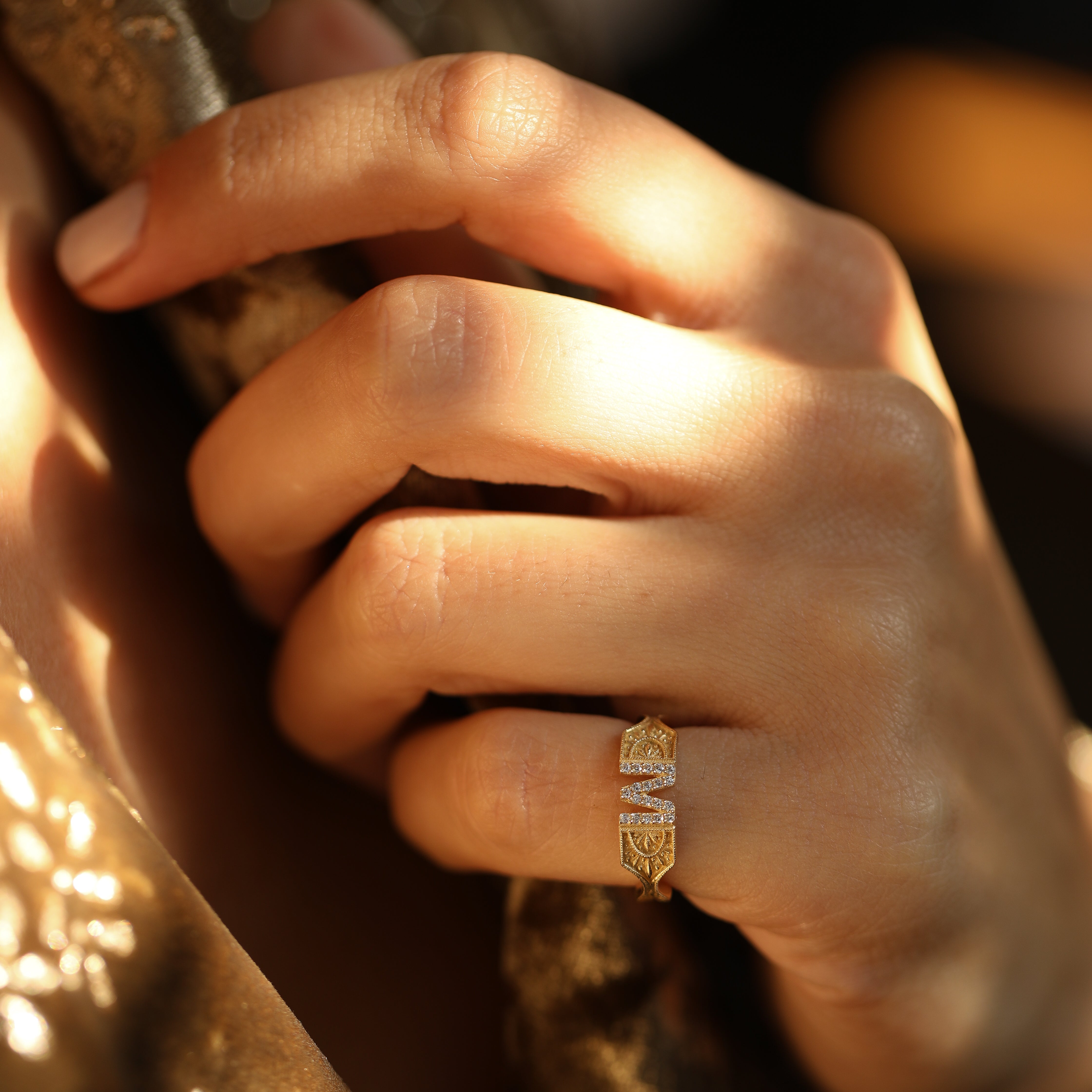 14 Ayar Altın Vintage M Harf Pırlanta Yüzük RG0107 | Pırlanta Yüzük | Ronaff Pırlanta | Tektaş Yüzük, Pırlanta Yüzük, Kolye, Küpe