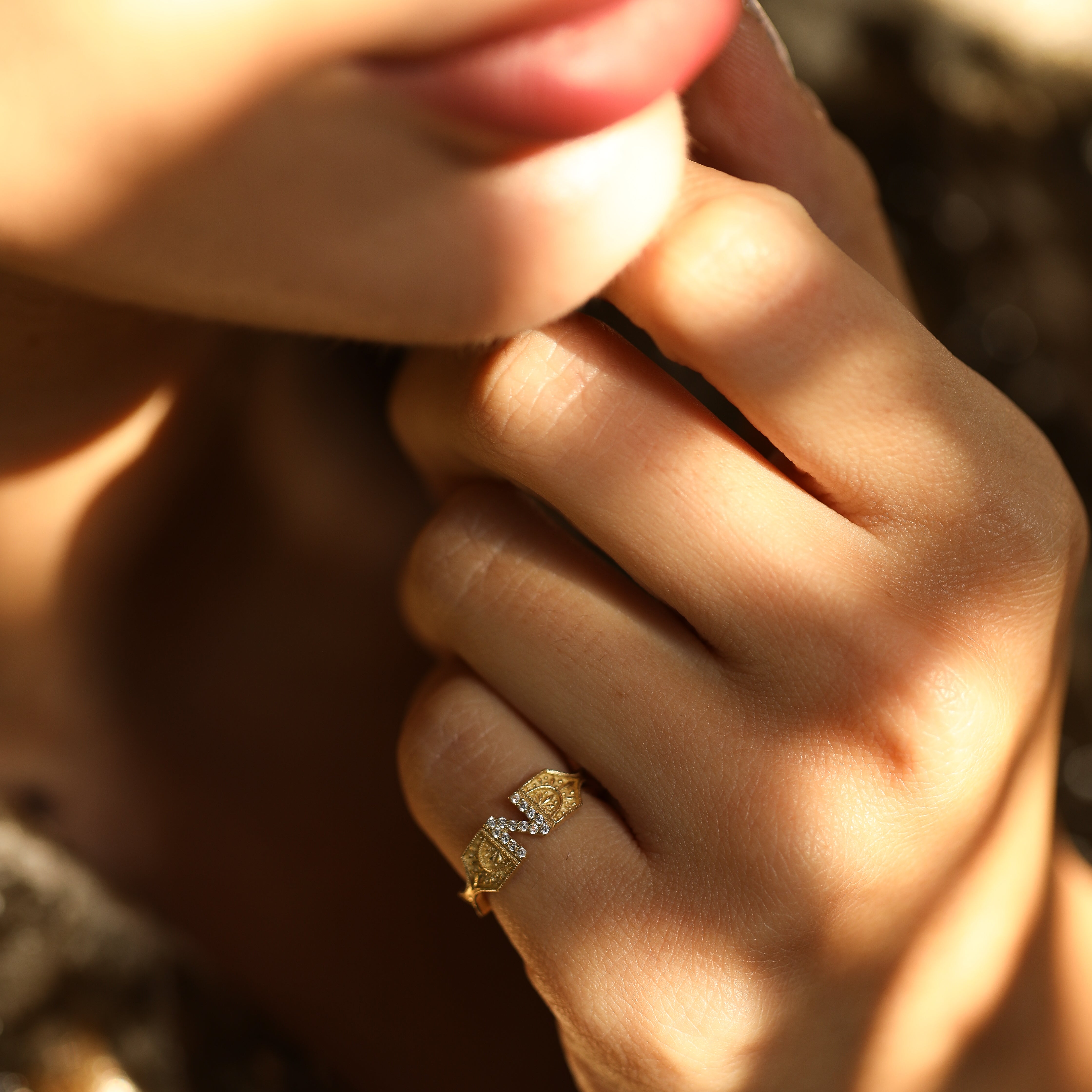 14 Ayar Vintage N Harf Pırlanta Yüzük RG044 | altın | Ronaff Pırlanta | Tektaş Yüzük, Pırlanta Yüzük, Kolye, Küpe