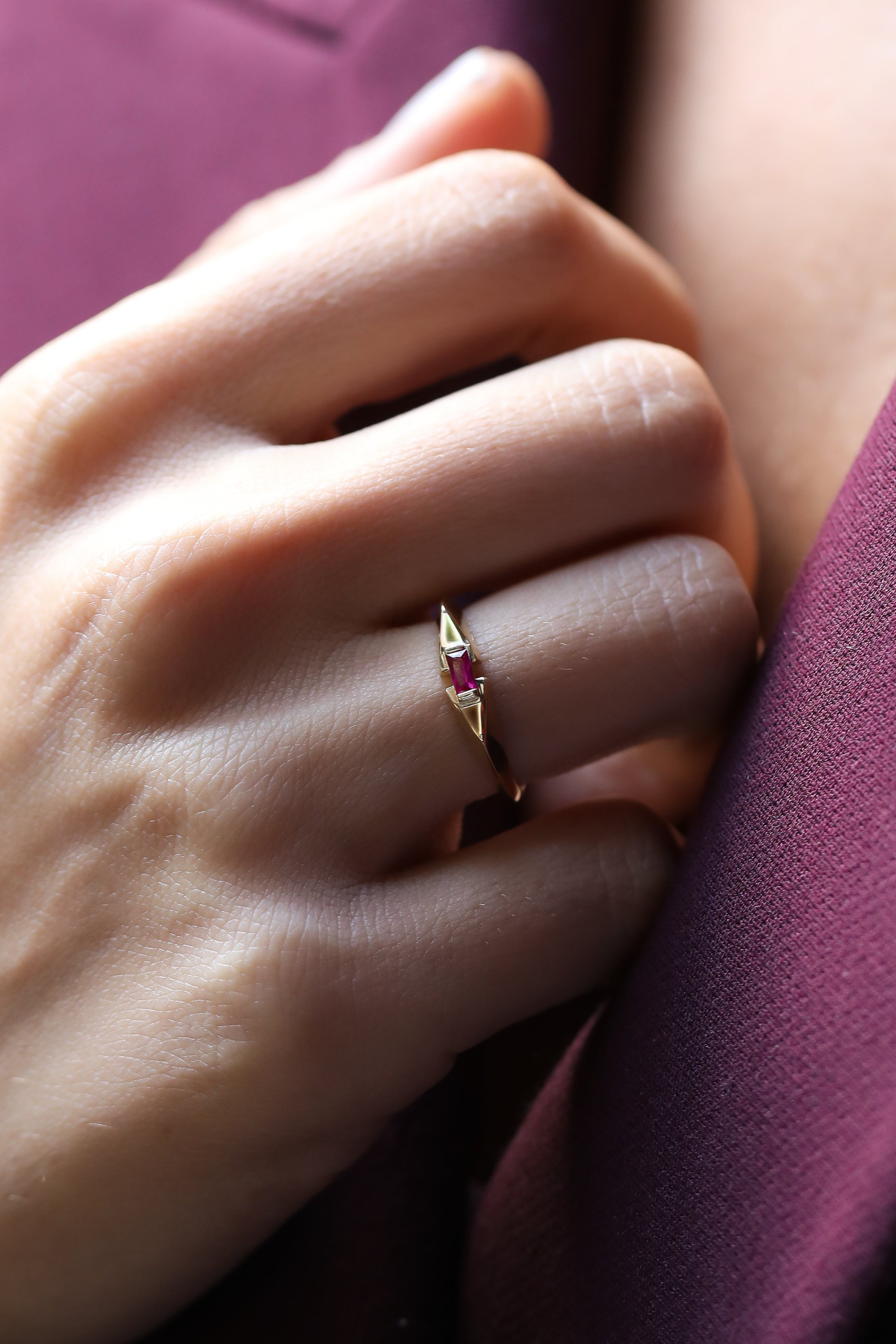 14 Ayar Altın Baget Kesim Yakut Yüzük RG0110 | Pırlanta Yüzük | Ronaff Pırlanta | Tektaş Yüzük, Pırlanta Yüzük, Kolye, Küpe