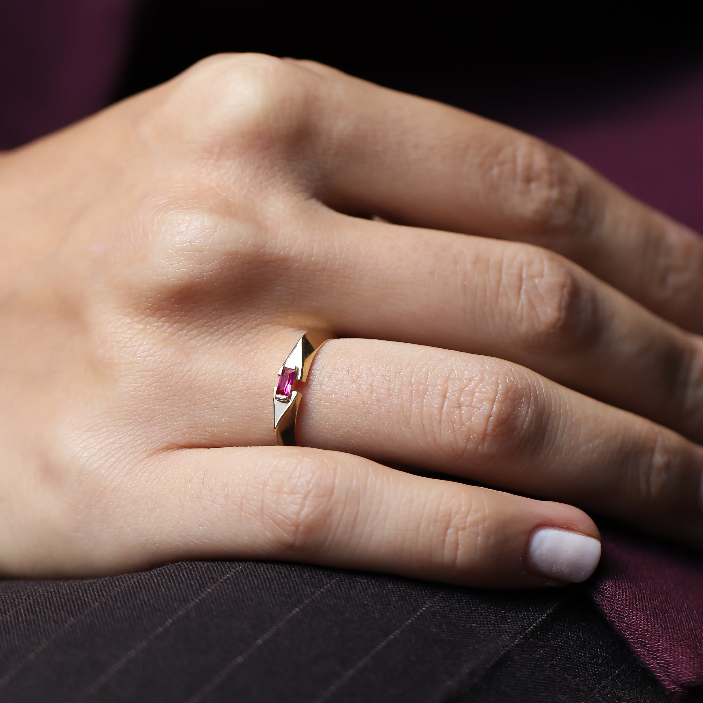 14 Ayar Altın Baget Kesim Yakut Yüzük RG0110 | Pırlanta Yüzük | Ronaff Pırlanta | Tektaş Yüzük, Pırlanta Yüzük, Kolye, Küpe