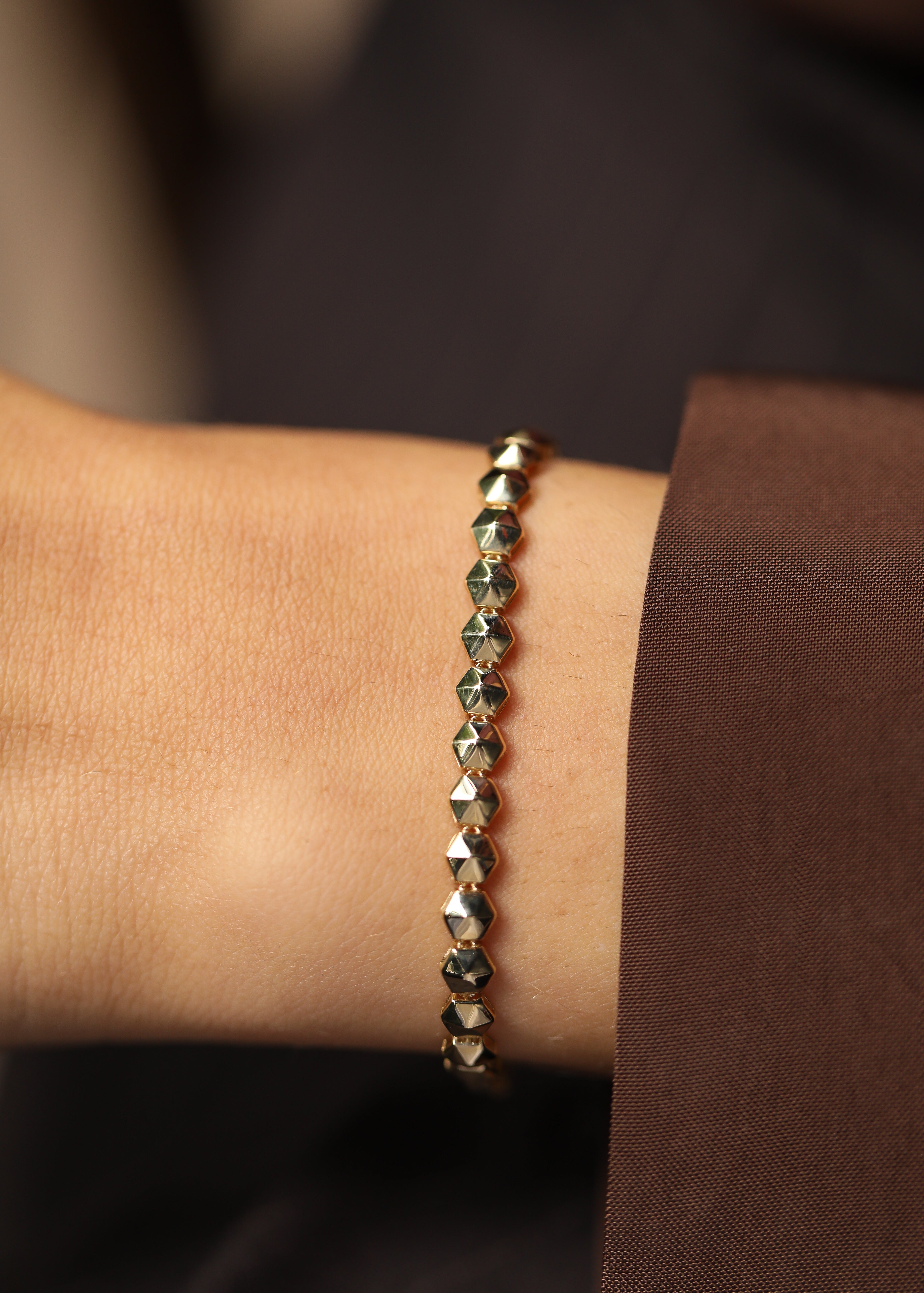 14 Ayar Altın Geometrik Kesim Bileklik RG052 | altın | Ronaff Pırlanta | Tektaş Yüzük, Pırlanta Yüzük, Kolye, Küpe