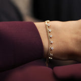 14 Ayar Altın Çiçek Sallantılı Pırlanta Bileklik RG054 | altın | Ronaff Pırlanta | Tektaş Yüzük, Pırlanta Yüzük, Kolye, Küpe