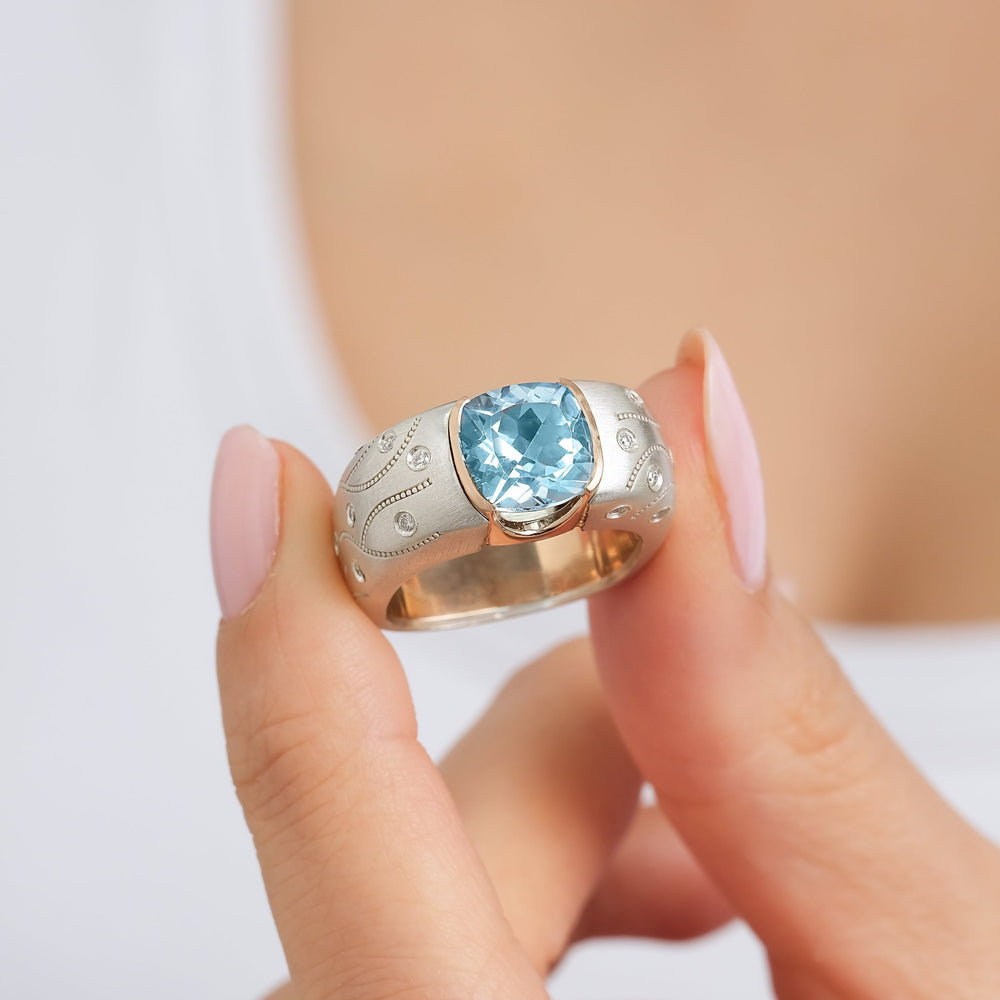 
                  
                    3.53 Karat Merkez Blue Topaz & 0.20 Karat Kenar Pırlanta Tasarım Yüzük - RNF0993 | Ronaff Pırlanta | Tektaş Yüzük, Pırlanta Yüzük, Kolye, Küpe
                  
                