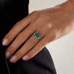 3.70 Karat Zümrüt & 0.30 Karat Pırlanta Renkli Yüzük -RNF1331 | Renkli Taşlı Yüzükler | Ronaff Pırlanta | Tektaş Yüzük, Pırlanta Yüzük, Kolye, Küpe