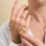 3 mm & 4 mm Çift Sarı Altın Bombeli Alyans - RNF1041 | Alyans | Ronaff Pırlanta | Tektaş Yüzük, Pırlanta Yüzük, Kolye, Küpe