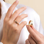 3 mm & 4 mm Çift Sarı Altın Bombeli Alyans - RNF1040 | Alyans | Ronaff Pırlanta | Tektaş Yüzük, Pırlanta Yüzük, Kolye, Küpe