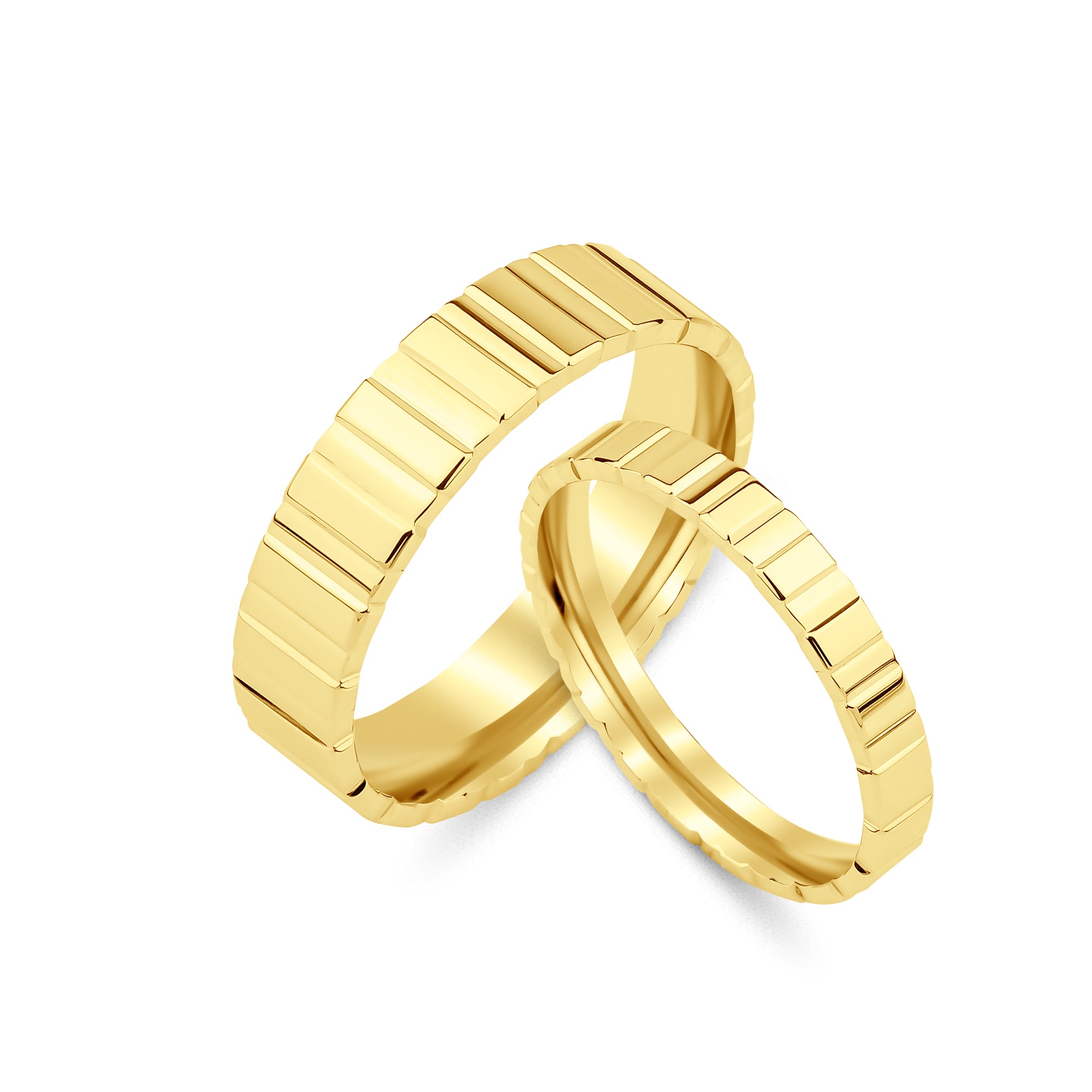 3 mm & 4 mm Çift Sarı Altın Bombeli Alyans - RNF1040 | Alyans | Ronaff Pırlanta | Tektaş Yüzük, Pırlanta Yüzük, Kolye, Küpe