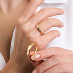 3 mm & 4 mm Çift Sarı Altın Bombeli Alyans - RNF1050 | Alyans | Ronaff Pırlanta | Tektaş Yüzük, Pırlanta Yüzük, Kolye, Küpe