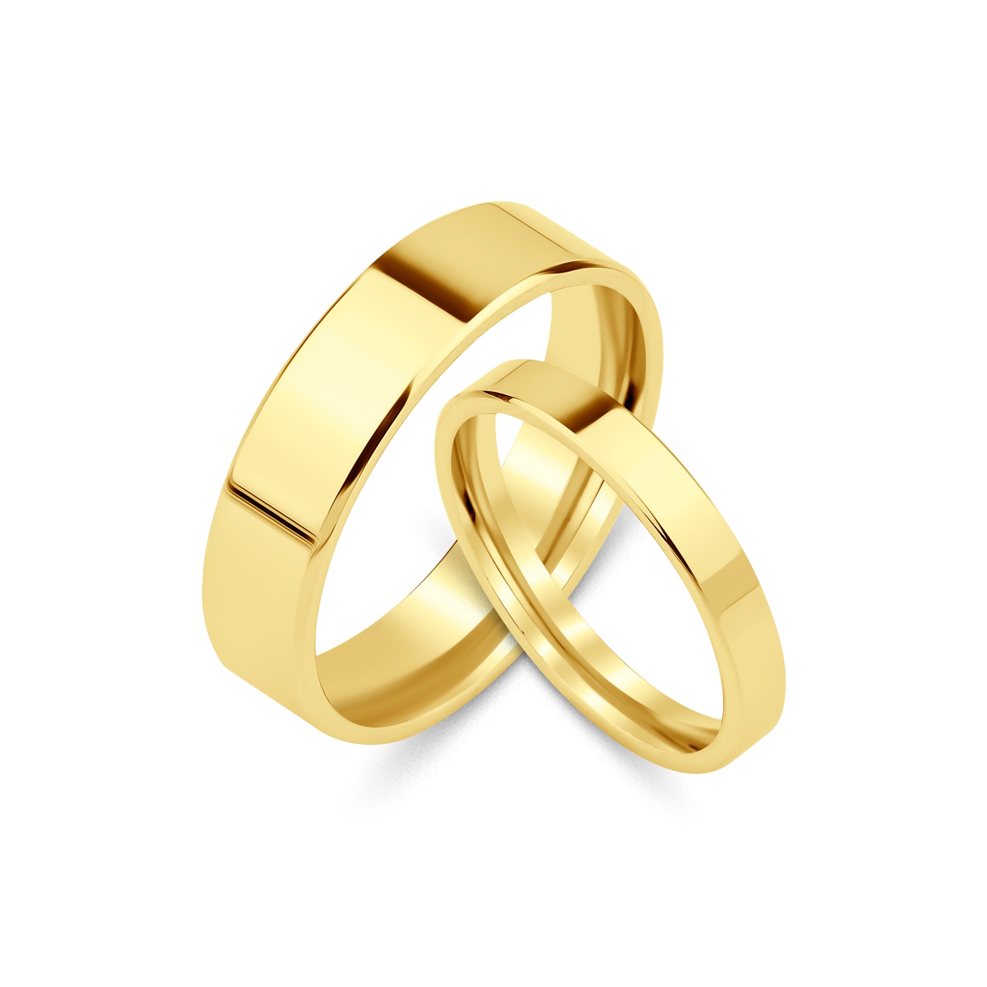 3 mm & 4 mm Çift Sarı Altın Düz Alyans - RNF0762 | Alyans | Ronaff Pırlanta | Tektaş Yüzük, Pırlanta Yüzük, Kolye, Küpe