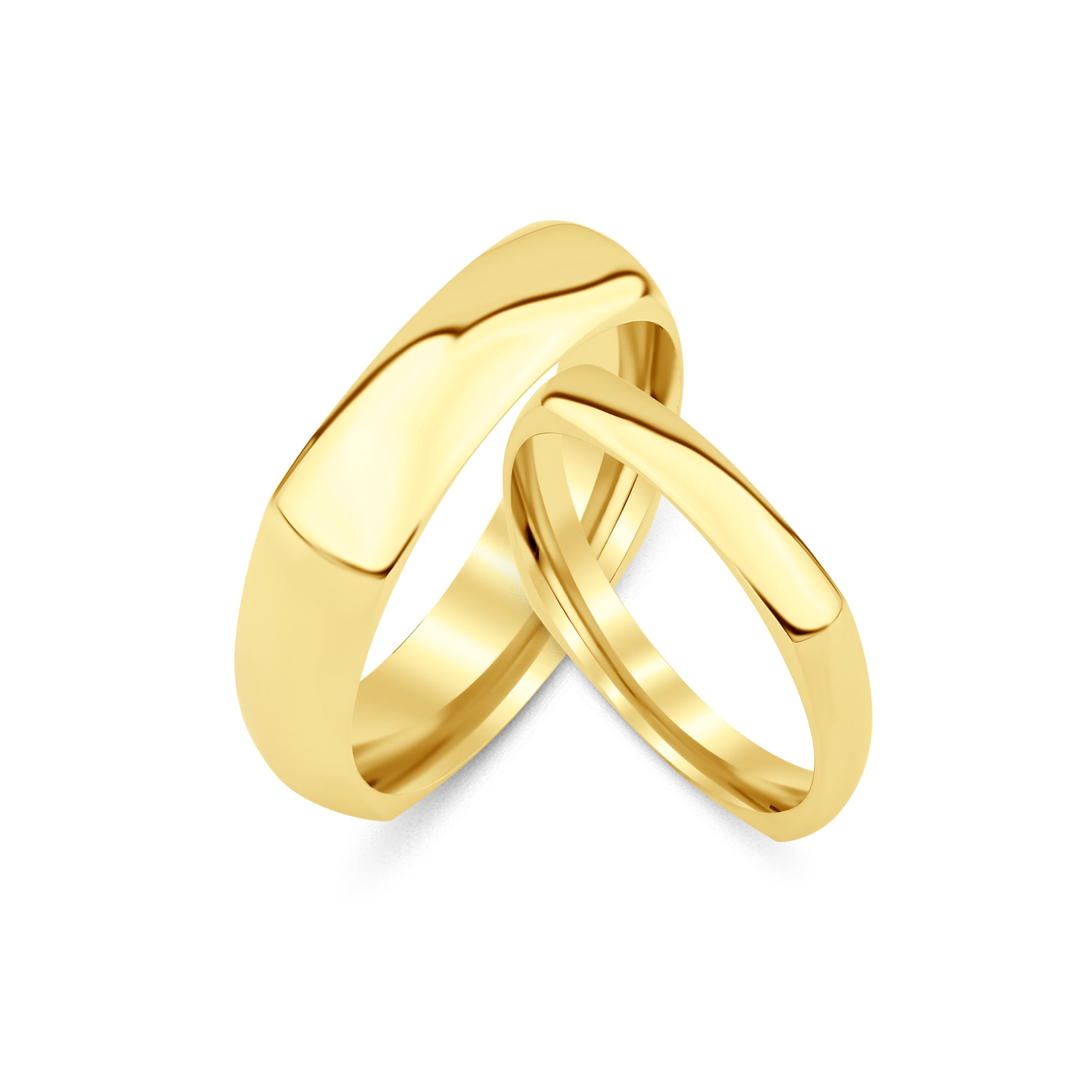 3 mm & 5 mm Çift Sarı Altın Bombeli Alyans - RNF1056 | Alyans | Ronaff Pırlanta | Tektaş Yüzük, Pırlanta Yüzük, Kolye, Küpe