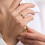 3 mm & 5 mm Çift Sarı Altın Bombeli Alyans - RNF1056 | Alyans | Ronaff Pırlanta | Tektaş Yüzük, Pırlanta Yüzük, Kolye, Küpe