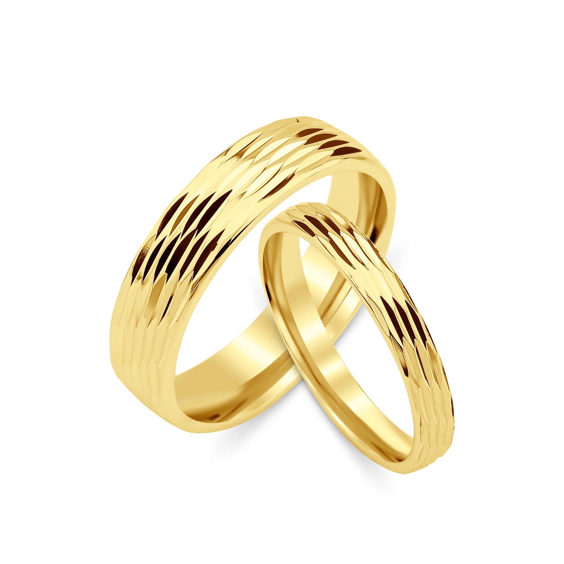 3 mm & 5 mm Çift Sarı Altın Bombeli Alyans - RNF1043 | Alyans | Ronaff Pırlanta | Tektaş Yüzük, Pırlanta Yüzük, Kolye, Küpe