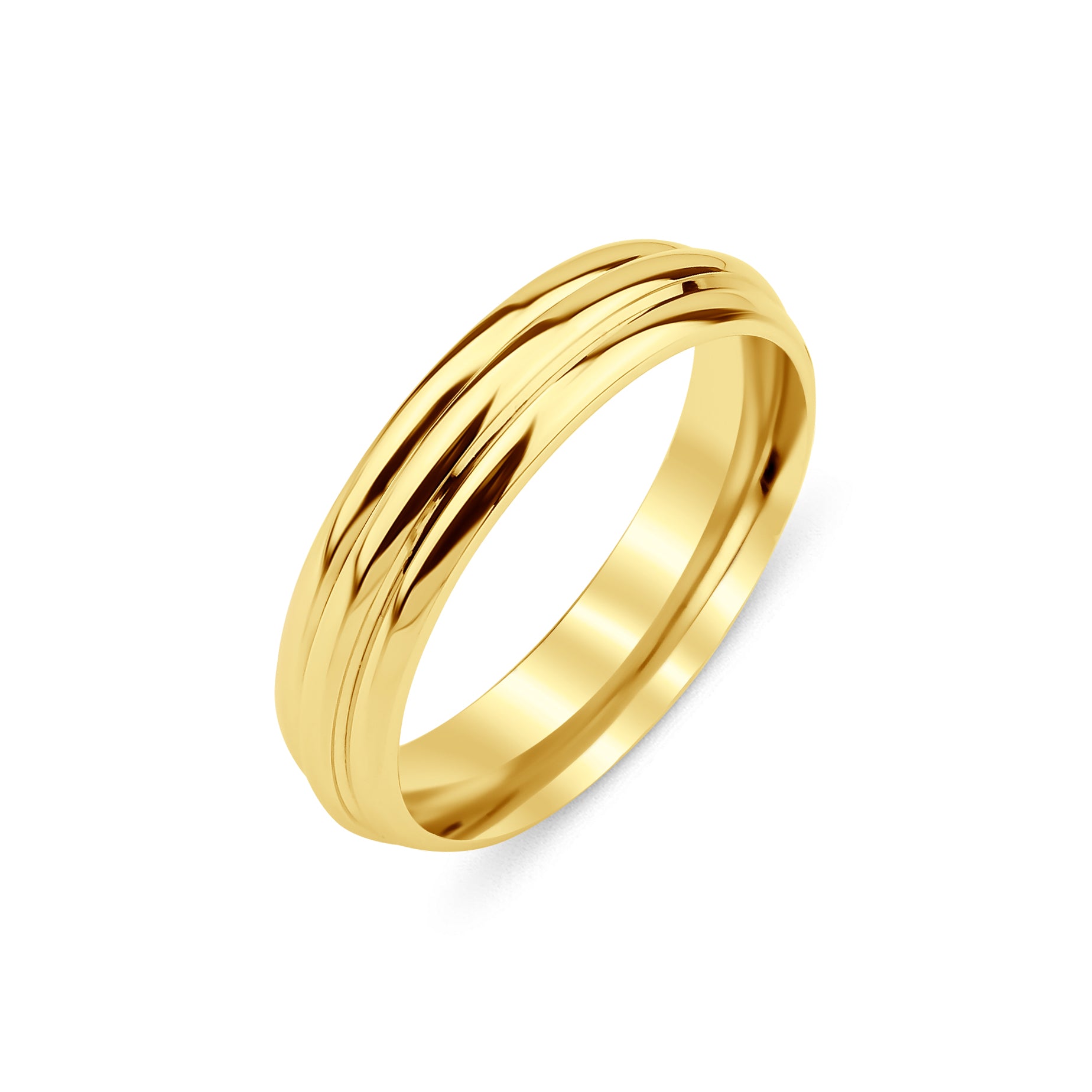 3 mm & 5 mm Çift Sarı Altın Bombeli Alyans - RNF1039 | Alyans | Ronaff Pırlanta | Tektaş Yüzük, Pırlanta Yüzük, Kolye, Küpe