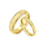 3 mm & 5 mm Çift Sarı Altın Bombeli Alyans - RNF1054 | Alyans | Ronaff Pırlanta | Tektaş Yüzük, Pırlanta Yüzük, Kolye, Küpe