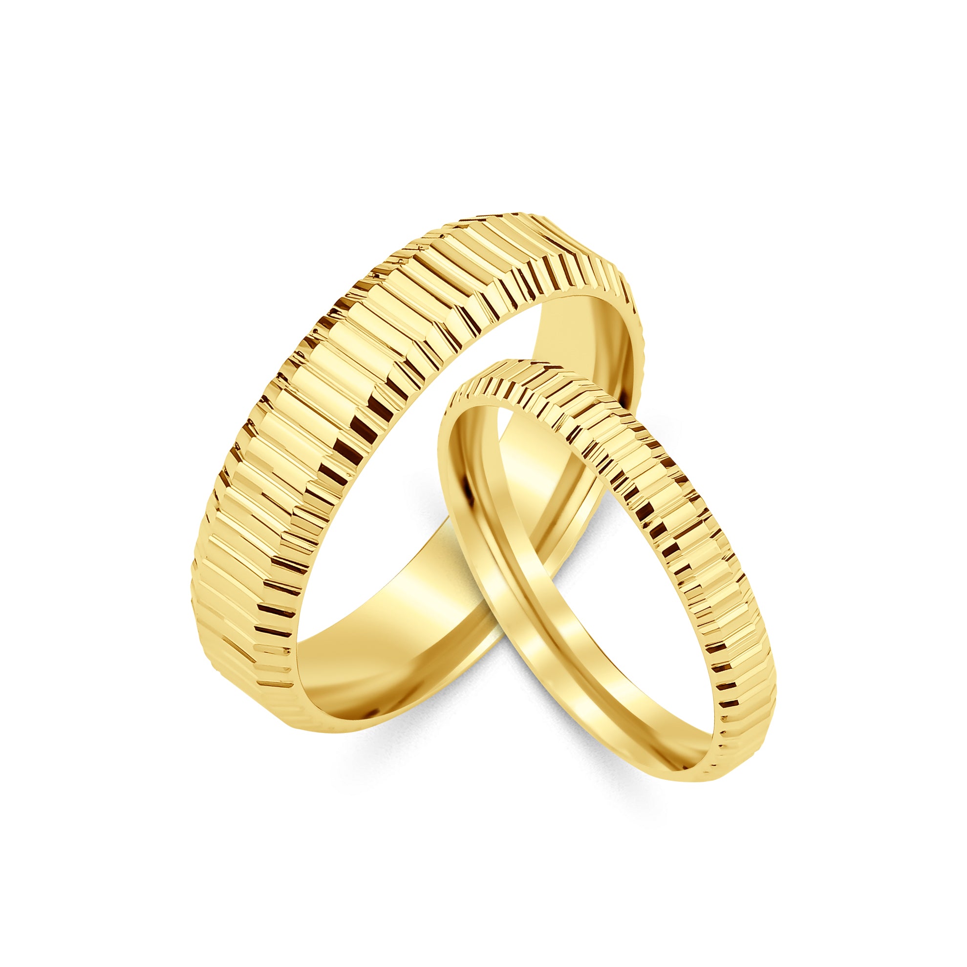 3 mm & 5 mm Çift Sarı Altın Bombeli Alyans - RNF1054 | Alyans | Ronaff Pırlanta | Tektaş Yüzük, Pırlanta Yüzük, Kolye, Küpe