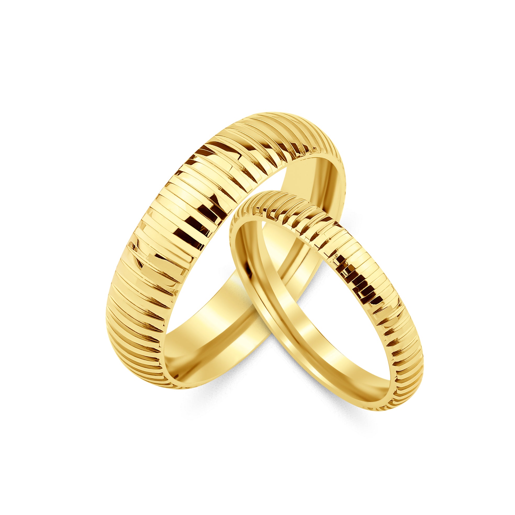 3 mm & 5 mm Çift Sarı Altın Bombeli Alyans - RNF1052 | Alyans | Ronaff Pırlanta | Tektaş Yüzük, Pırlanta Yüzük, Kolye, Küpe