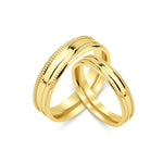 3 mm & 5 mm Sarı Altın Bombeli Çift Alyans - RNF1047 | Alyans | Ronaff Pırlanta | Tektaş Yüzük, Pırlanta Yüzük, Kolye, Küpe