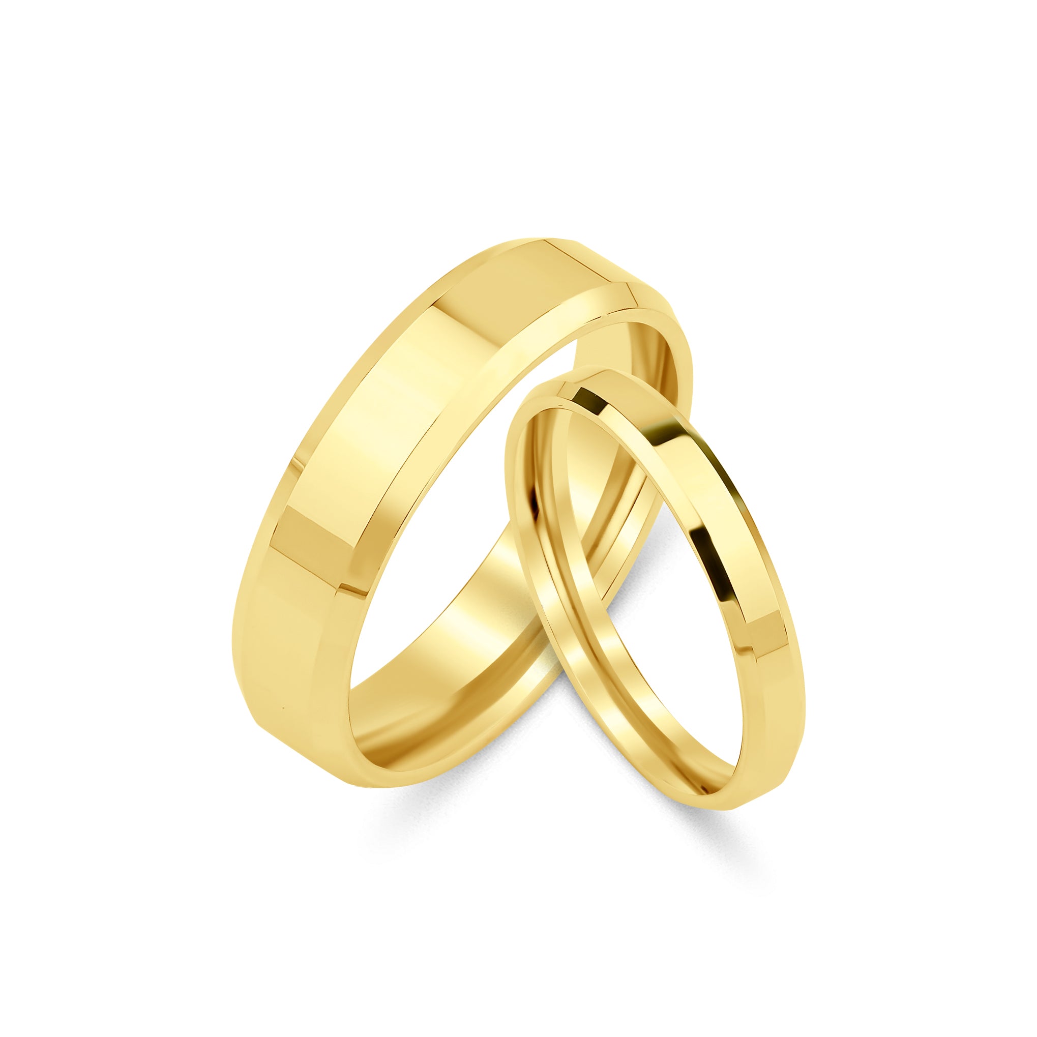 3 mm & 5 mm Çift Sarı Altın Bombeli Alyans - RNF1051 | Alyans | Ronaff Pırlanta | Tektaş Yüzük, Pırlanta Yüzük, Kolye, Küpe