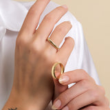 3 mm & 5 mm Çift Sarı Altın Bombeli Alyans - RNF1054 | Alyans | Ronaff Pırlanta | Tektaş Yüzük, Pırlanta Yüzük, Kolye, Küpe