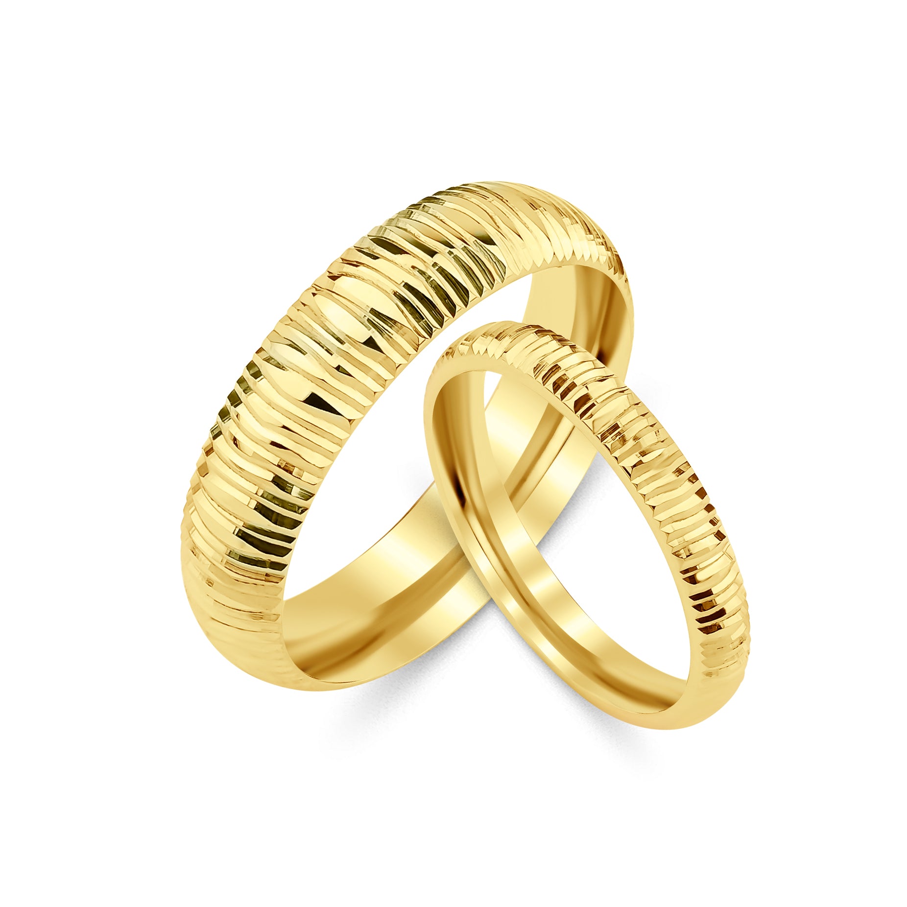 3 mm & 5 mm Çift Sarı Altın Bombeli Alyans - RNF1044 | Alyans | Ronaff Pırlanta | Tektaş Yüzük, Pırlanta Yüzük, Kolye, Küpe