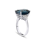 5.00 Karat London Blue Topaz & 0.76 Karat Pırlantalı Yüzük-RNF1351 | Renkli Taşlı Yüzükler | Ronaff Pırlanta | Tektaş Yüzük, Pırlanta Yüzük, Kolye, Küpe