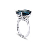 5.00 Karat London Blue Topaz & 0.76 Karat Pırlantalı Yüzük-RNF1351 | Renkli Taşlı Yüzükler | Ronaff Pırlanta | Tektaş Yüzük, Pırlanta Yüzük, Kolye, Küpe