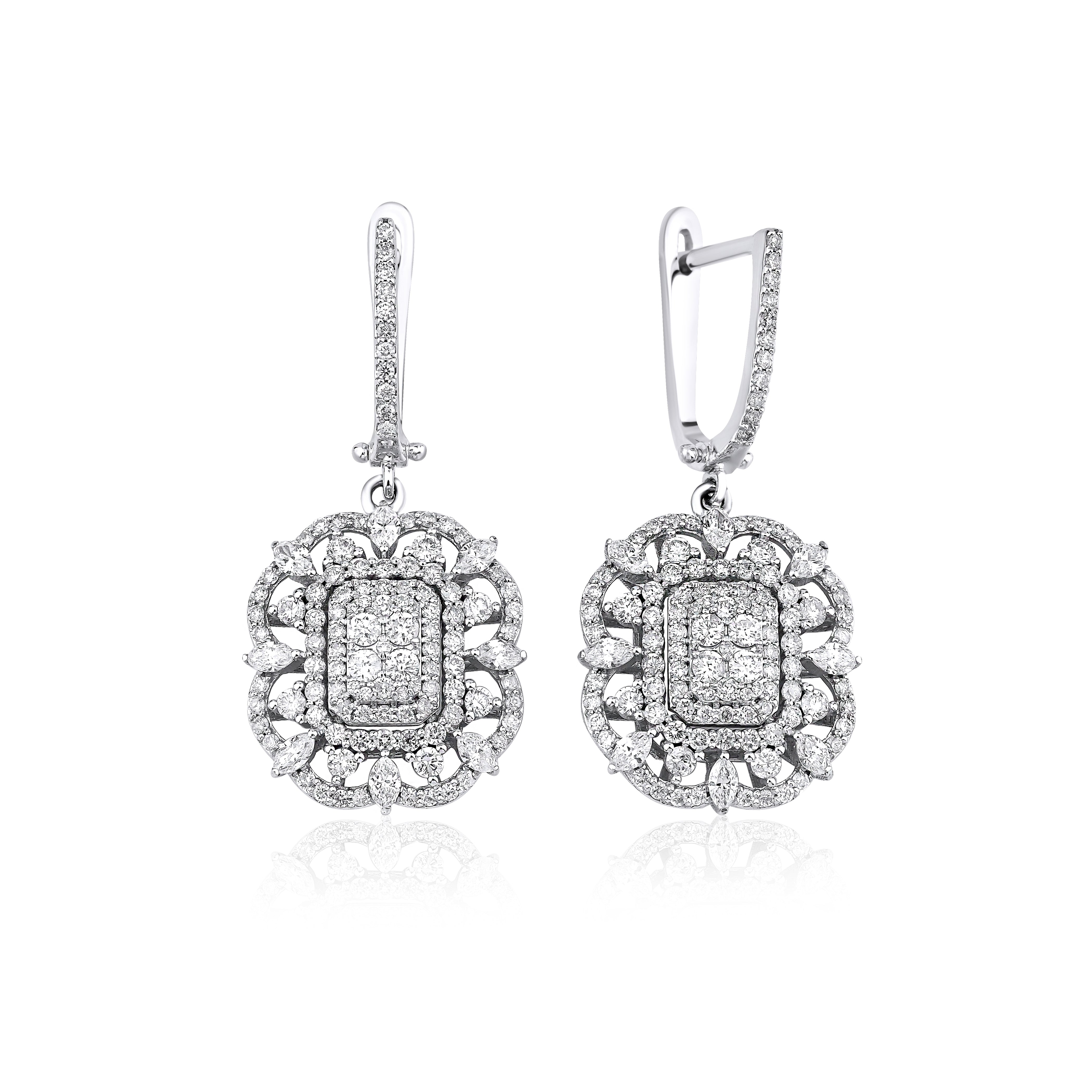 2.00 Karat Baget Pırlanta Tasarım Küpe- RNF01110 | Pırlanta Küpe | Ronaff Pırlanta | Tektaş Yüzük, Pırlanta Yüzük, Kolye, Küpe