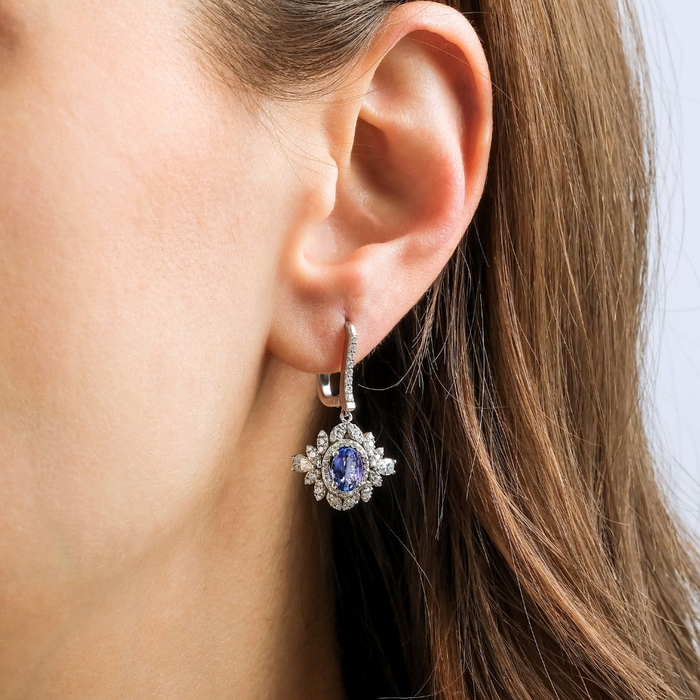 1.30 Karat Renkli Taşlı Pırlanta Küpe - RNF1214 | Pırlanta Küpe | Ronaff Pırlanta | Tektaş Yüzük, Pırlanta Yüzük, Kolye, Küpe